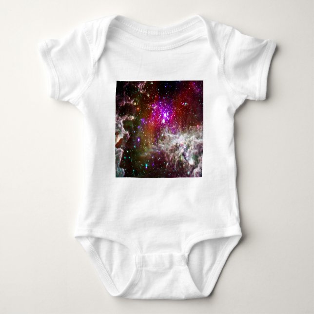 Body Para Bebê Espaço - Nebula Pacman (Frente)