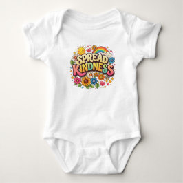 Body Para Bebê Espalhe Bondade – Lindo Arco-íris Floral