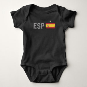 Body Para Bebê Espanha Futebol Fan Shirt Espanha
