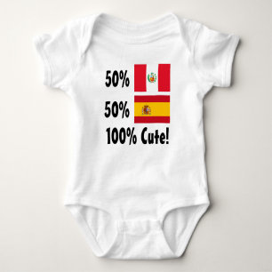Body Para Bebê Espanhol 100% dos Peruvian 50% de 50% bonito