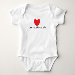 Body Para Bebê Espanhol - amor de I minha avó! Bodysuit do jérsei