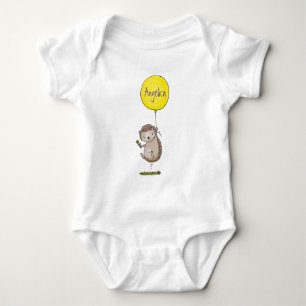 Body Para Bebê Espelho de ouriço e desenho de balão