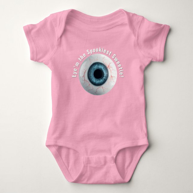 Body Para Bebê Espião visual assustador e personalizável com meu  (Frente)