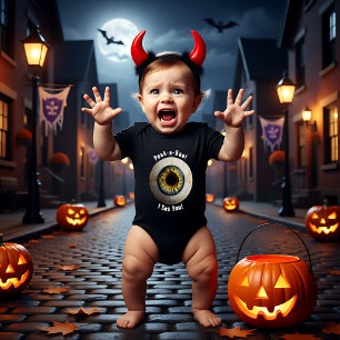 Body Para Bebê Espião visual assustador e personalizável com meu