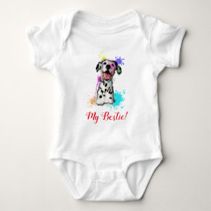 Body Para Bebê Esplash Art Cujo Cachorro Dalmaciano Bebê Roupa