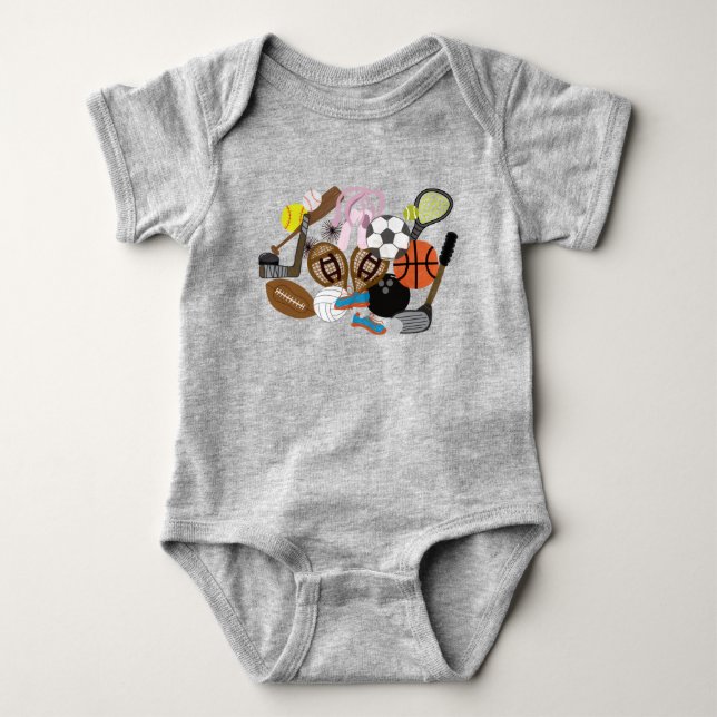 Body Para Bebê Esportes (Frente)