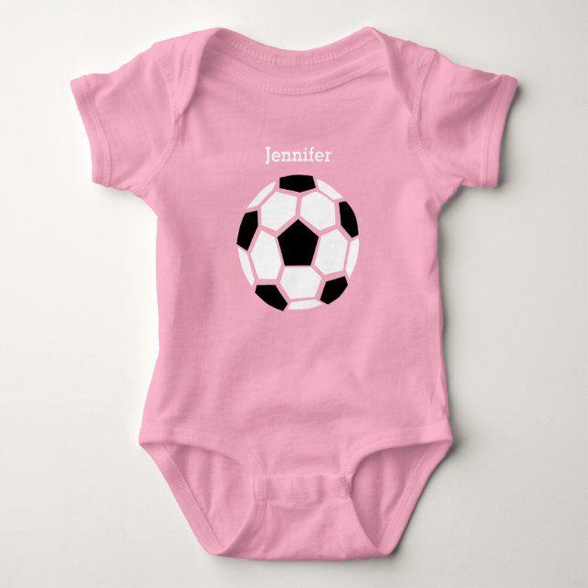 Body Para Bebê Esportes para bebês personalizados da Bola de Fute (Frente)