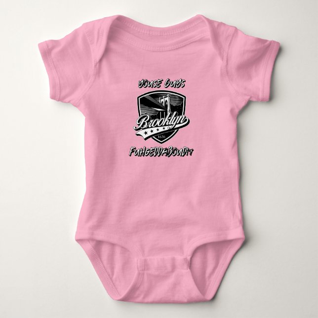 Body Para Bebê Esqueça Logo Design Brooklyn (Frente)