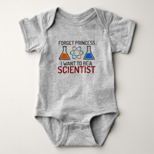 Body Para Bebê Esqueça Princesa Que Quero Ser Cientista