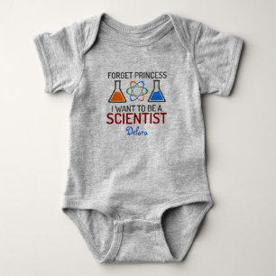 Body Para Bebê Esqueça Princesa Que Quero Ser Cientista Adicione 
