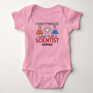 Body Para Bebê Esqueça Princesa Que Quero Ser Cientista Adicione 