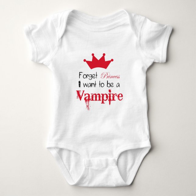 Body Para Bebê Esquece a Princesa que quero ser um Vampiro (Frente)