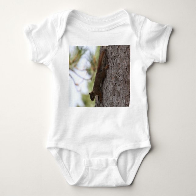 Body Para Bebê Esquilo para baixo (Frente)