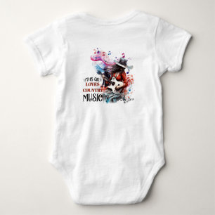 Body Para Bebê Essa garota ama macacão country