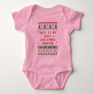 Body Para Bebê Esta é minha camisola feia do Natal