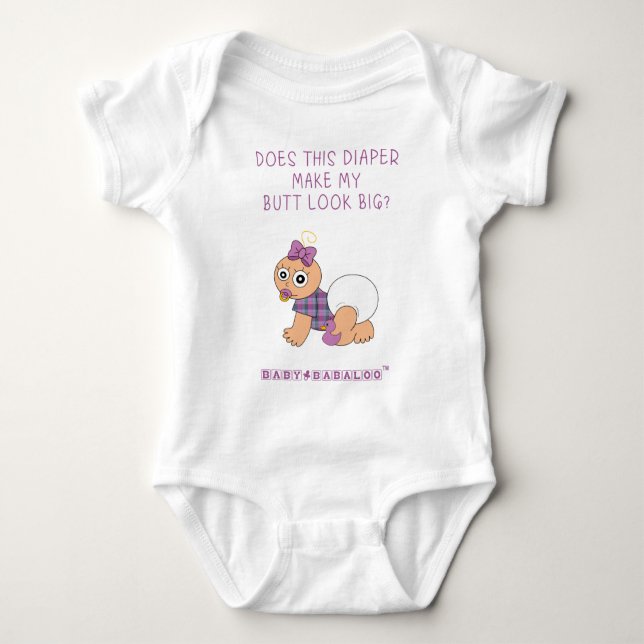 Body Para Bebê Esta Fralda Faz Meu Bumbum Parecer Grande (Frente)