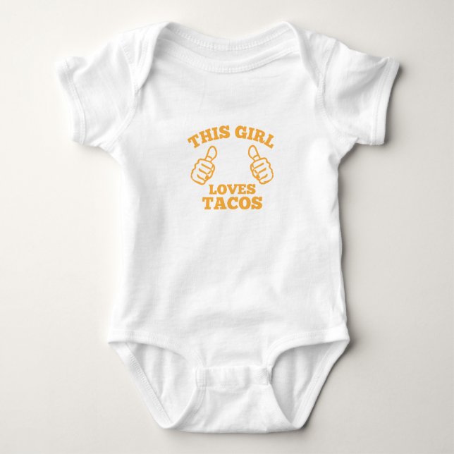 Body Para Bebê Esta Menina Adora Tacos (Frente)