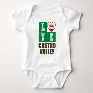 Body Para Bebê Estado da Califórnia Flag Heart Castro Valley