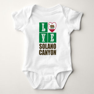 Body Para Bebê Estado da Califórnia Flag Heart Solano Canyon