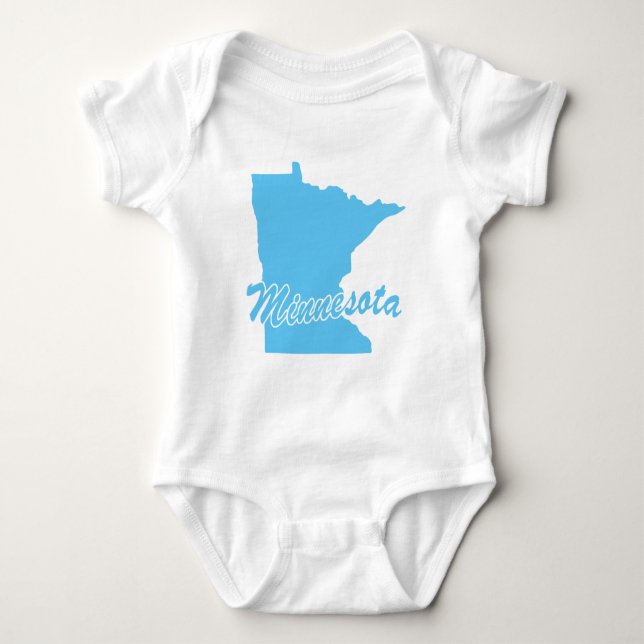 Body Para Bebê Estado Da Forma Minnesota (Frente)