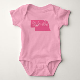 Body Para Bebê Estado De Nebraska Shape Baby Bodycase