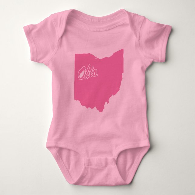 Body Para Bebê Estado De Ohio Shape Baby Bodycase (Frente)