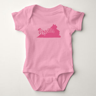 Body Para Bebê Estado De Virginia Shape Baby Bodycase