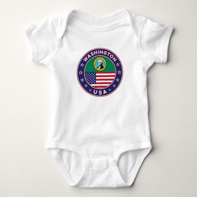 Body Para Bebê Estado de Washington (Frente)