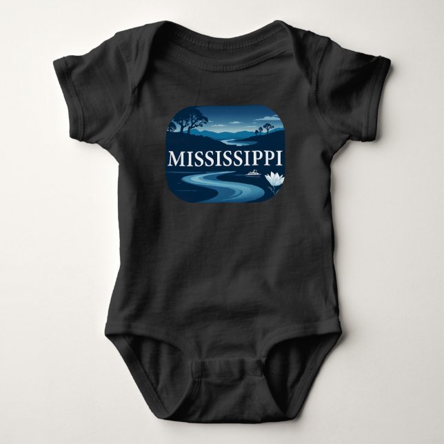 Body Para Bebê Estados Unidos da América do Mississippi (Frente)