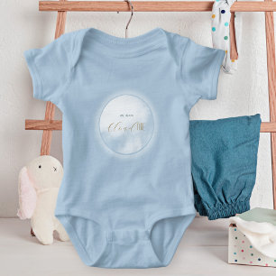 Body Para Bebê Estamos na Nuvem 9 Chã de Bebê Menino Azul Recém-N