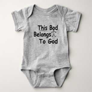 Body Para Bebê Este corpo pertence aos miúdos do deus/T cristão