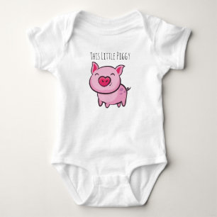 Body Para Bebê Este dorminhoco leitão pequeno do bebê