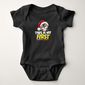 Body Para Bebê Este É Meu Primeiro Pijama De Natal Infantil