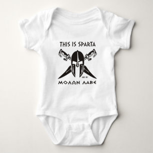 Body Para Bebê Este é Sparta - Molon Lave - preto