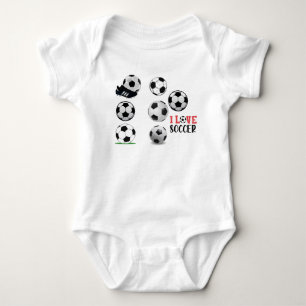Body Para Bebê Este menino adora Futebol com bola de futebol