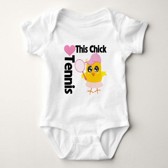 Body Para Bebê Este pintinho ama o tênis (Frente)