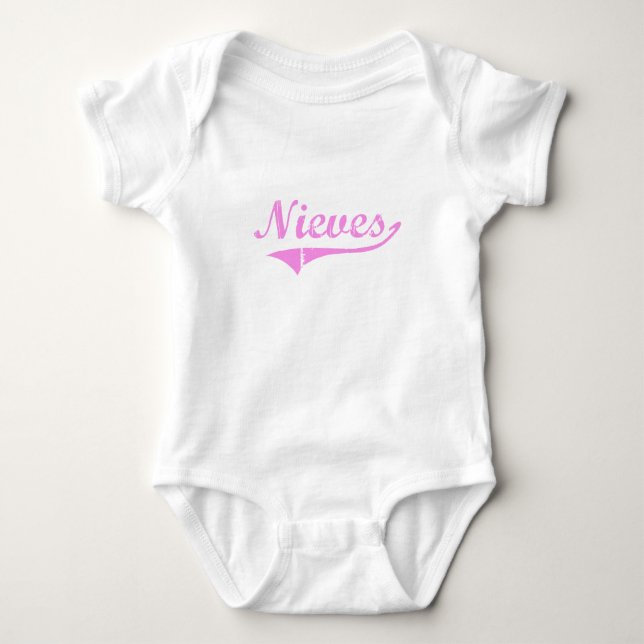 Body Para Bebê Estilo do clássico do sobrenome de Nieves (Frente)