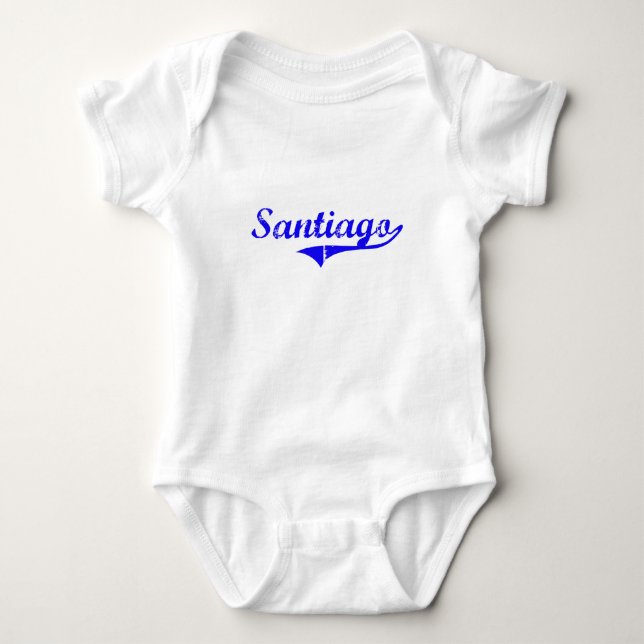 Body Para Bebê Estilo do clássico do sobrenome de Santiago (Frente)