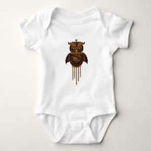 Body Para Bebê Estilo do vintage da coruja de Steampunk