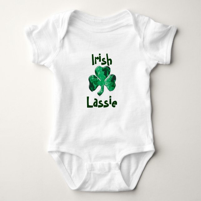 Body Para Bebê Estilo infantil do t-shirt do Lassie irlandês (Frente)