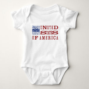 Body Para Bebê Estilo Letterpress EUA 250