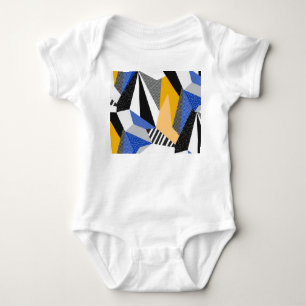 Body Para Bebê Estilo Memphis: Colagem Geométrica Criativa.