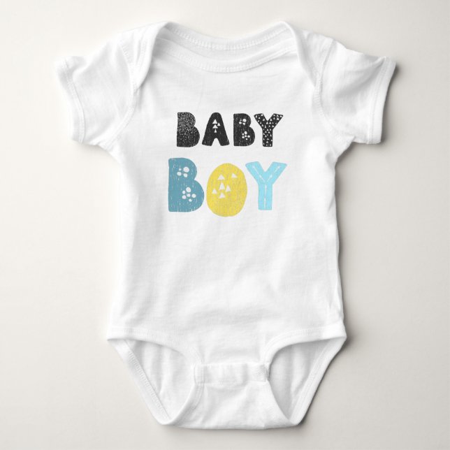 Body Para Bebê Estipografia de um bebê bonito (Frente)