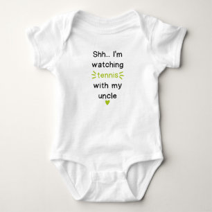 Body Para Bebê Estou assistindo Tênis com meu tio engraçado