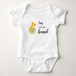 Body Para Bebê Estou com a Banda Bodysuit de Bebê Corne Francês