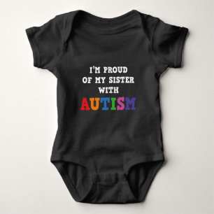 Body Para Bebê Estou Orgulhoso Da Minha Irmã Com Autismo