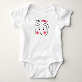 Body Para Bebê Estou Urso Bravo – Design de Humor Minimalista Fof