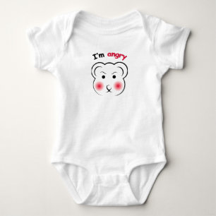 Body Para Bebê Estou Urso Bravo – Design de Humor Minimalista Fof