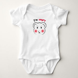 Body Para Bebê Estou Urso Bravo – Design de Humor Minimalista Fof