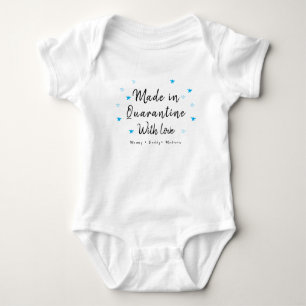 Body Para Bebê Estrela azul personalizada   Feito em Quarentena